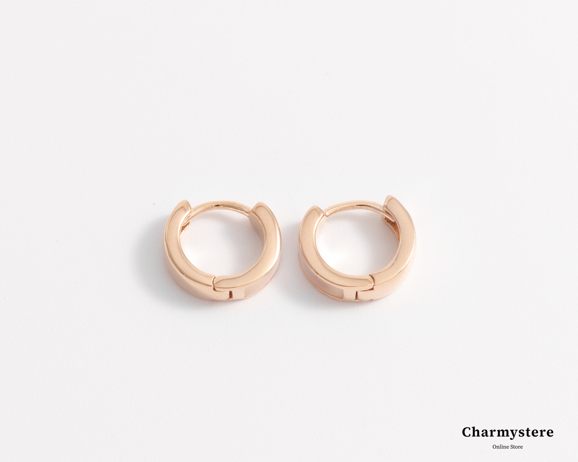 ピンクミニマムリングピアス