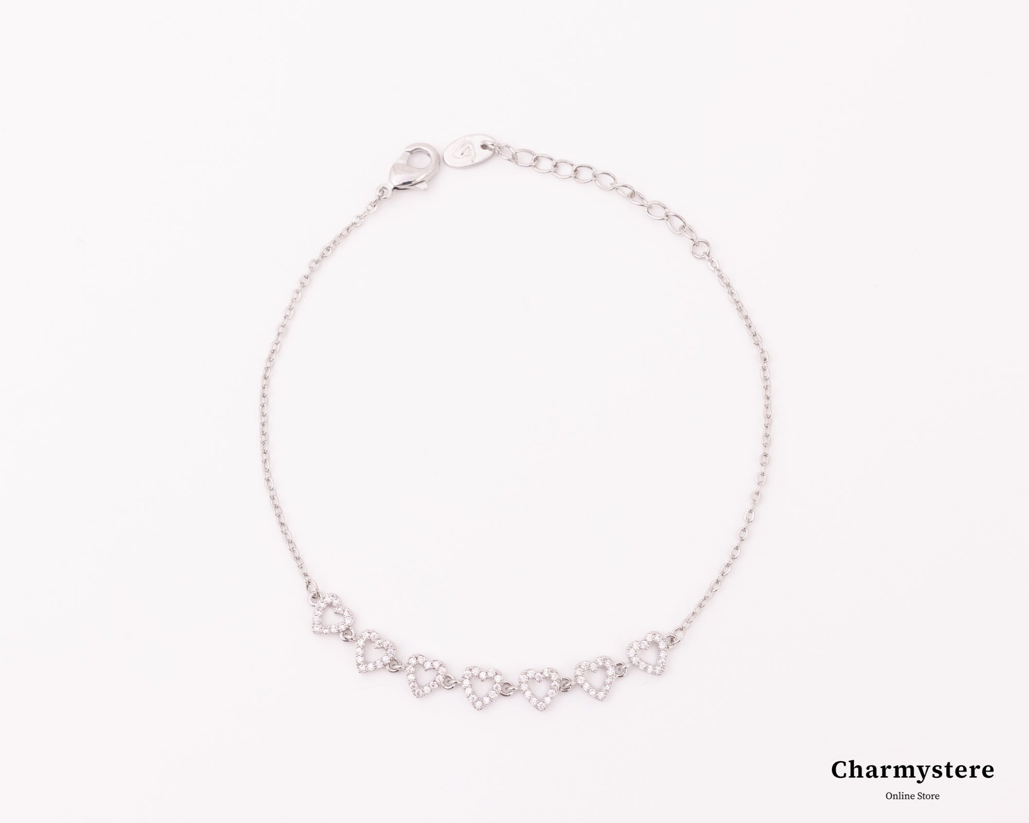 タイニーオープンハートブレスレット