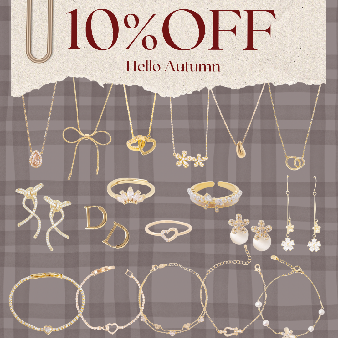 秋コーデにぴったり🤎ゴールドアクセサリー全品10%OFF!!