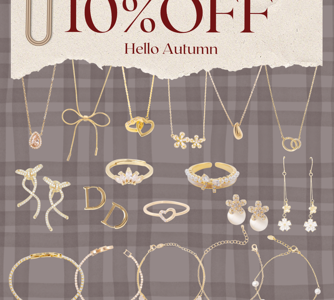 秋コーデにぴったり🤎ゴールドアクセサリー全品10%OFF!!