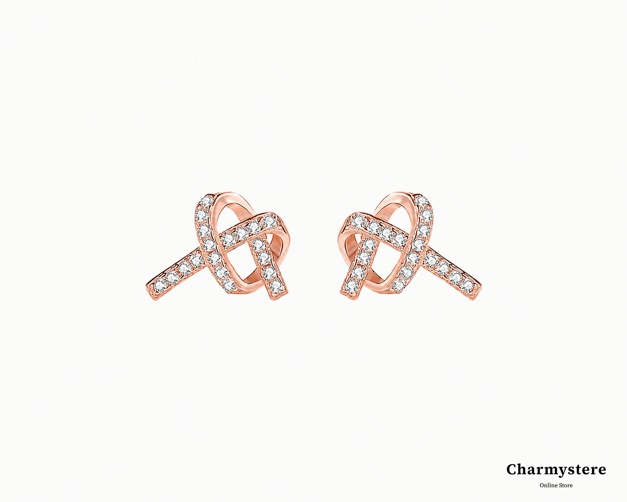 クロスリボンピアス