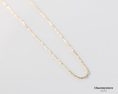 glitter thin necklace 