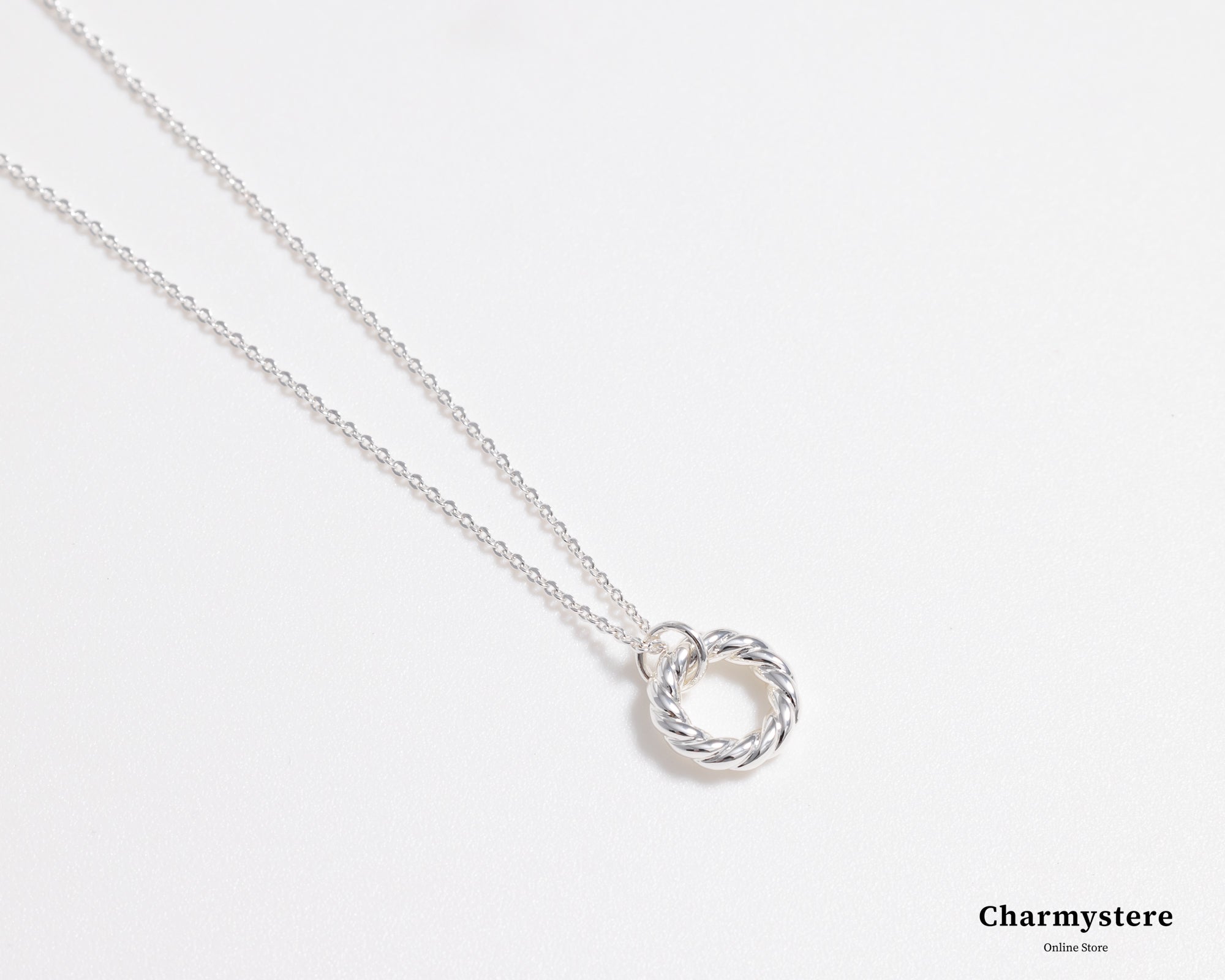 twisted circle necklace