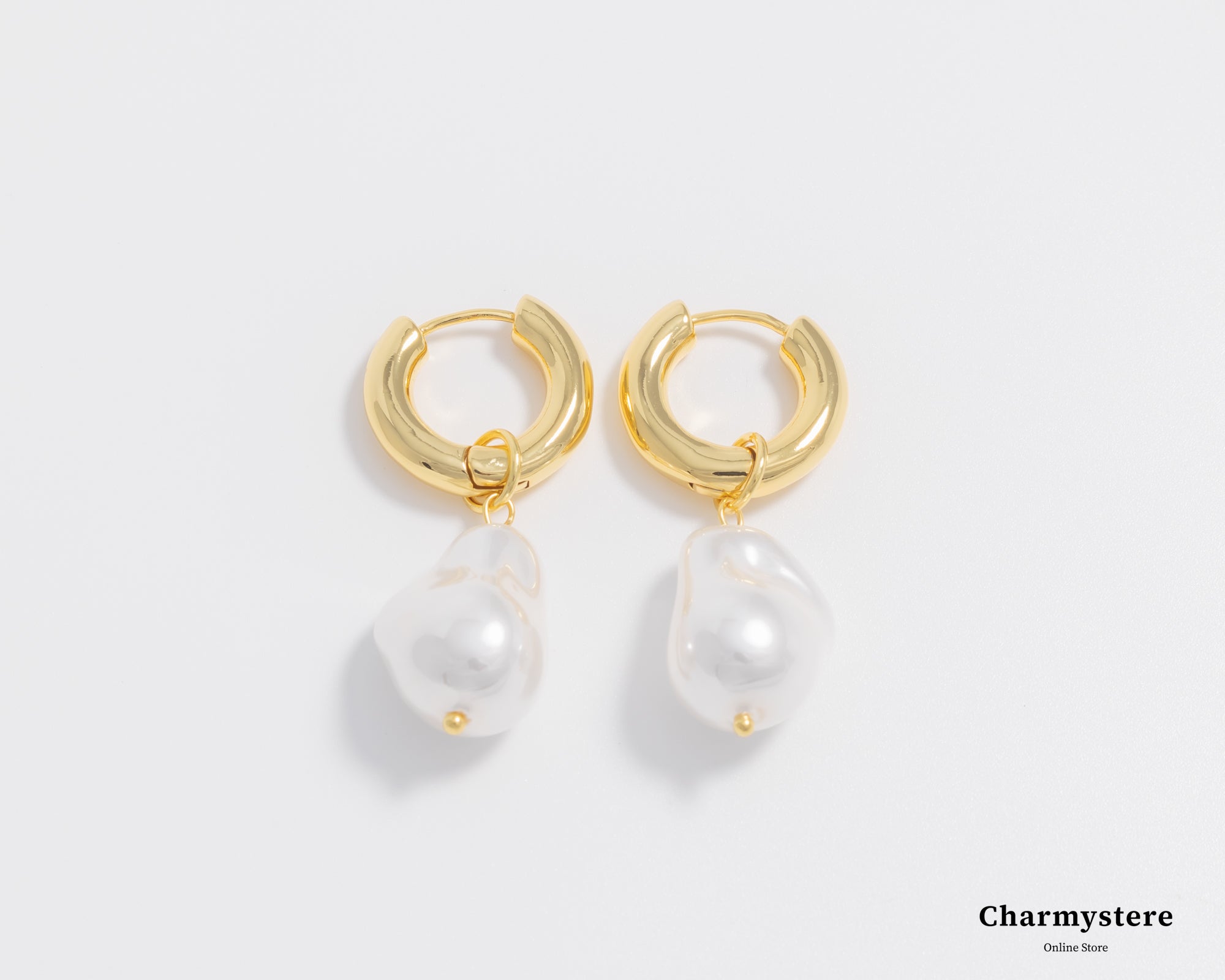 baroque pearl style earrings