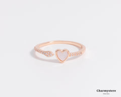 pink heart hold ring