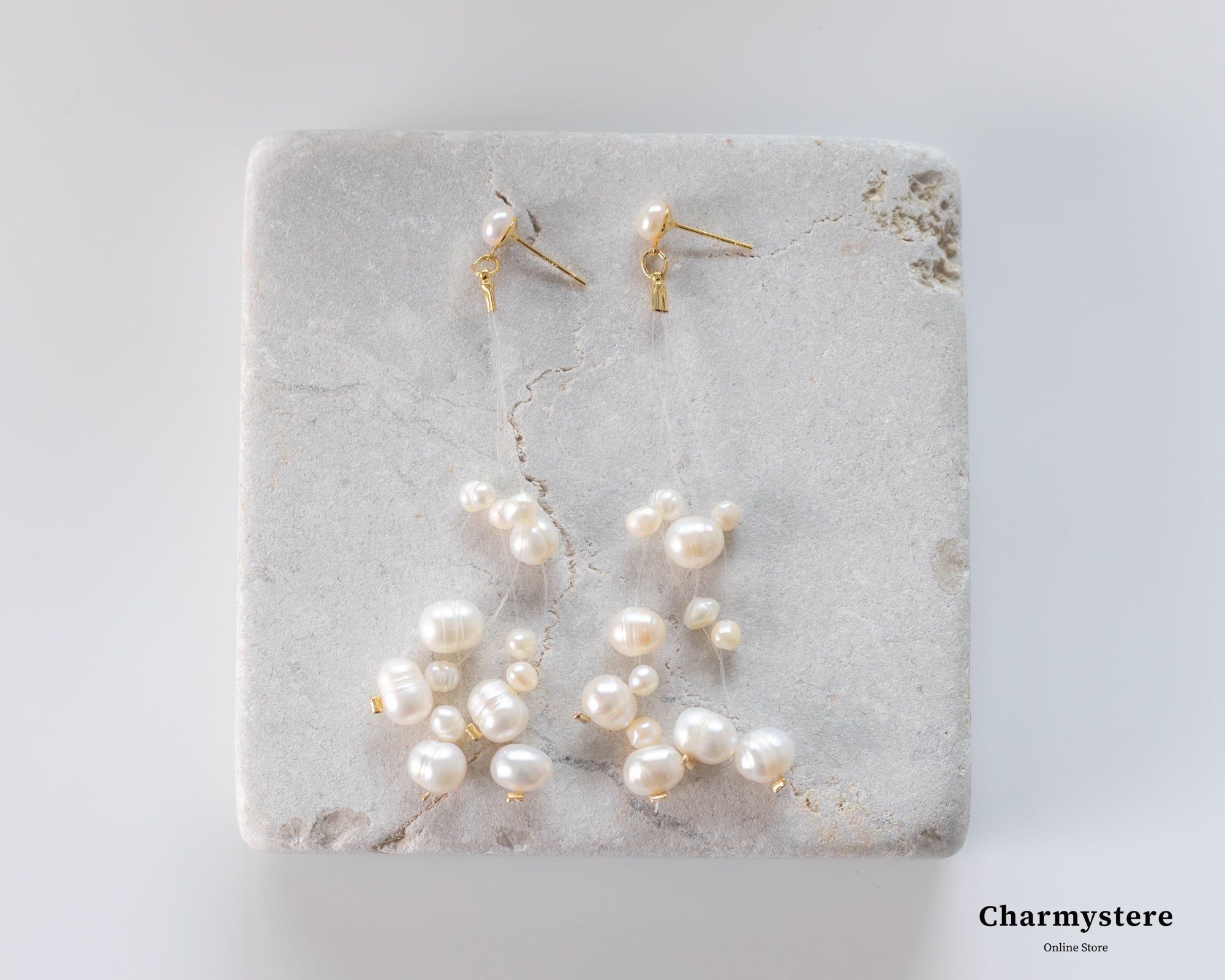 freshwater pearl long earrings