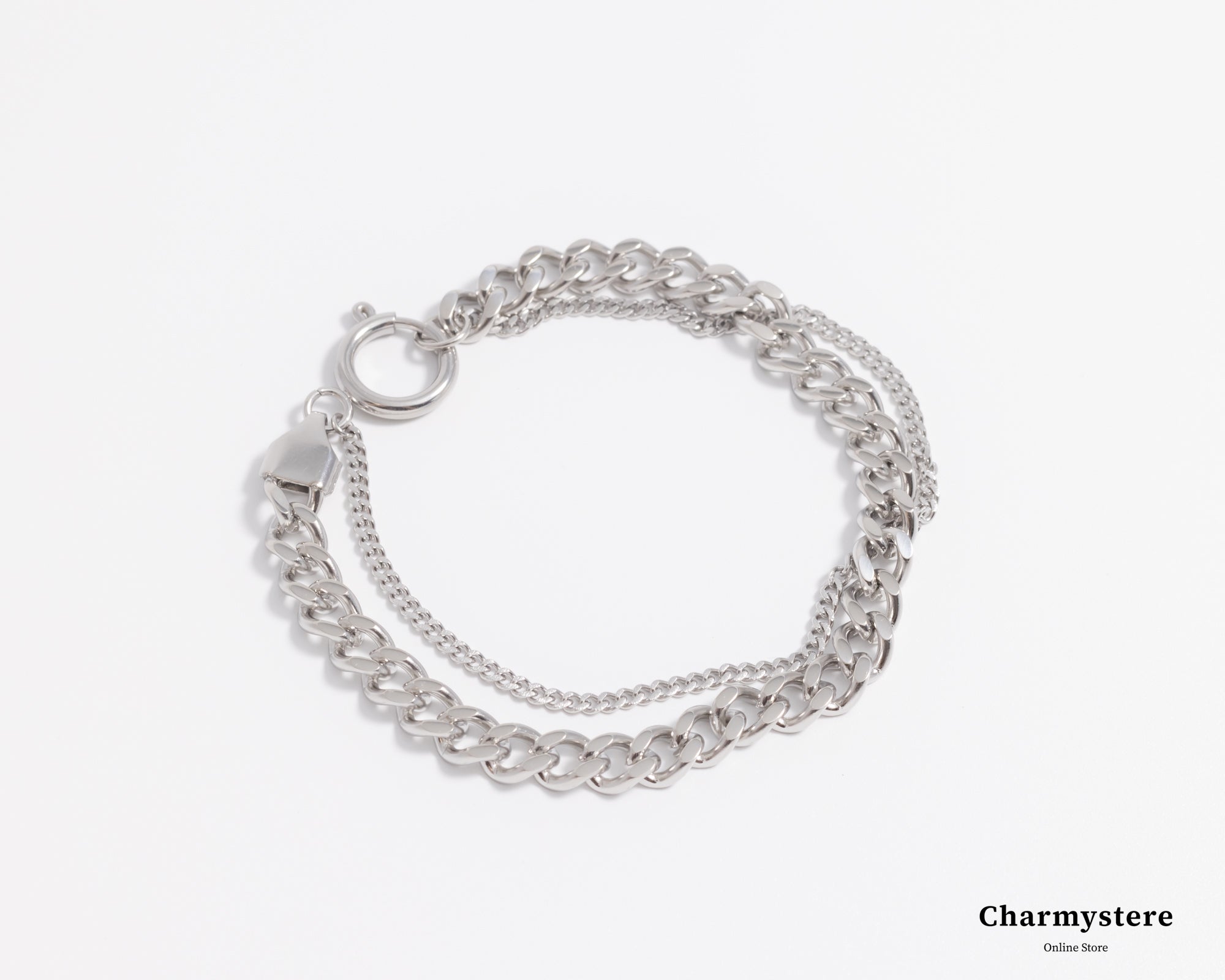casual double chain bracelet