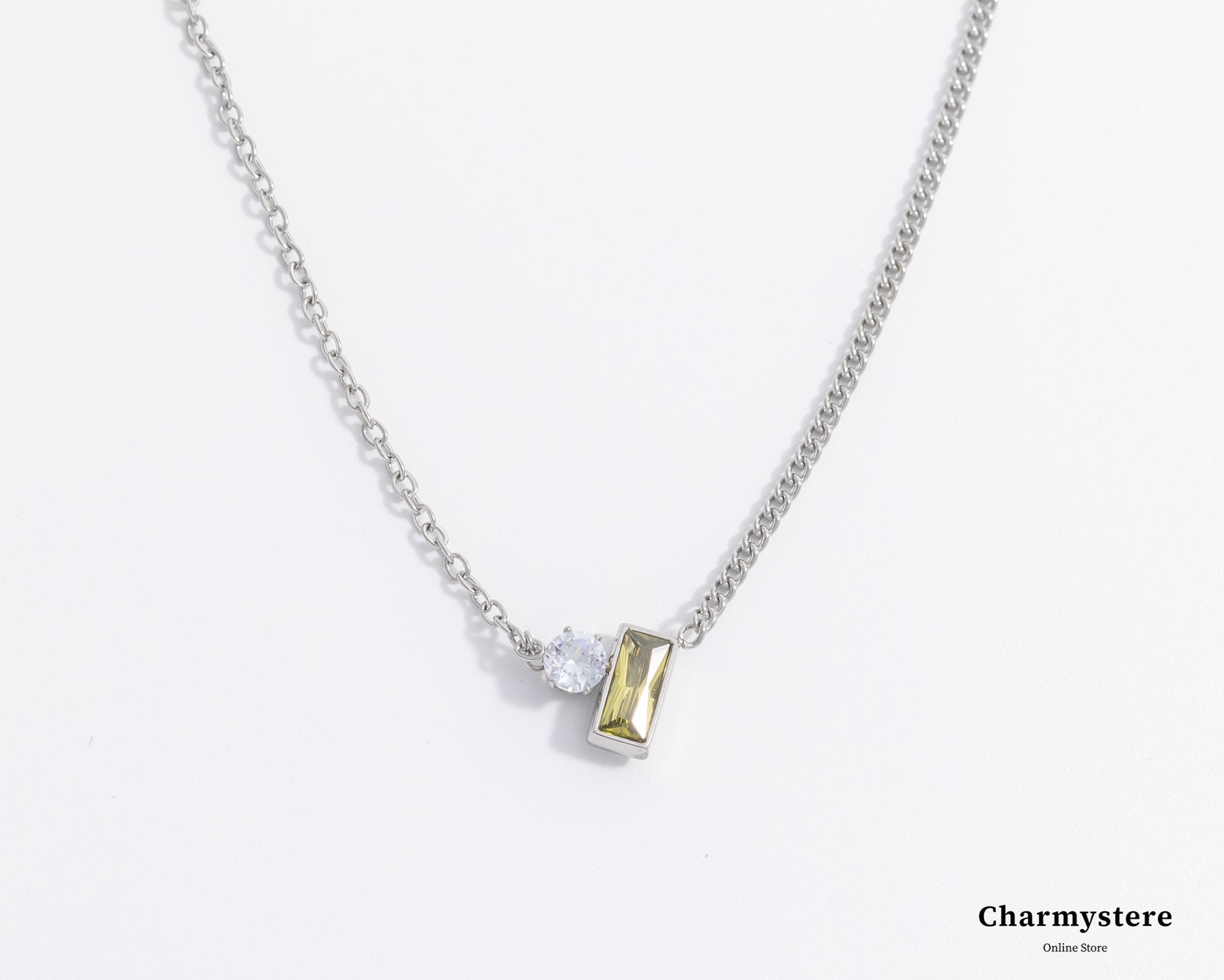 square point necklace