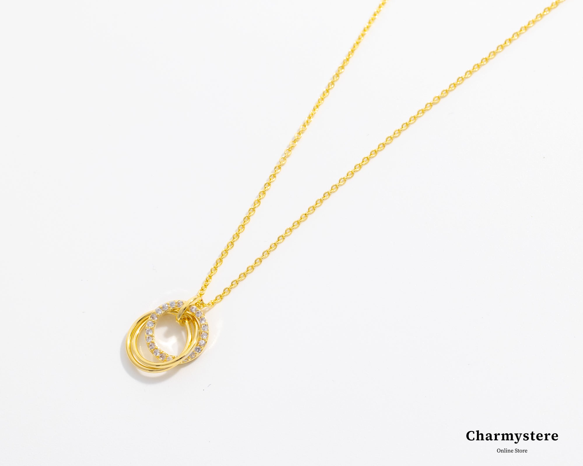 three circle ring necklace