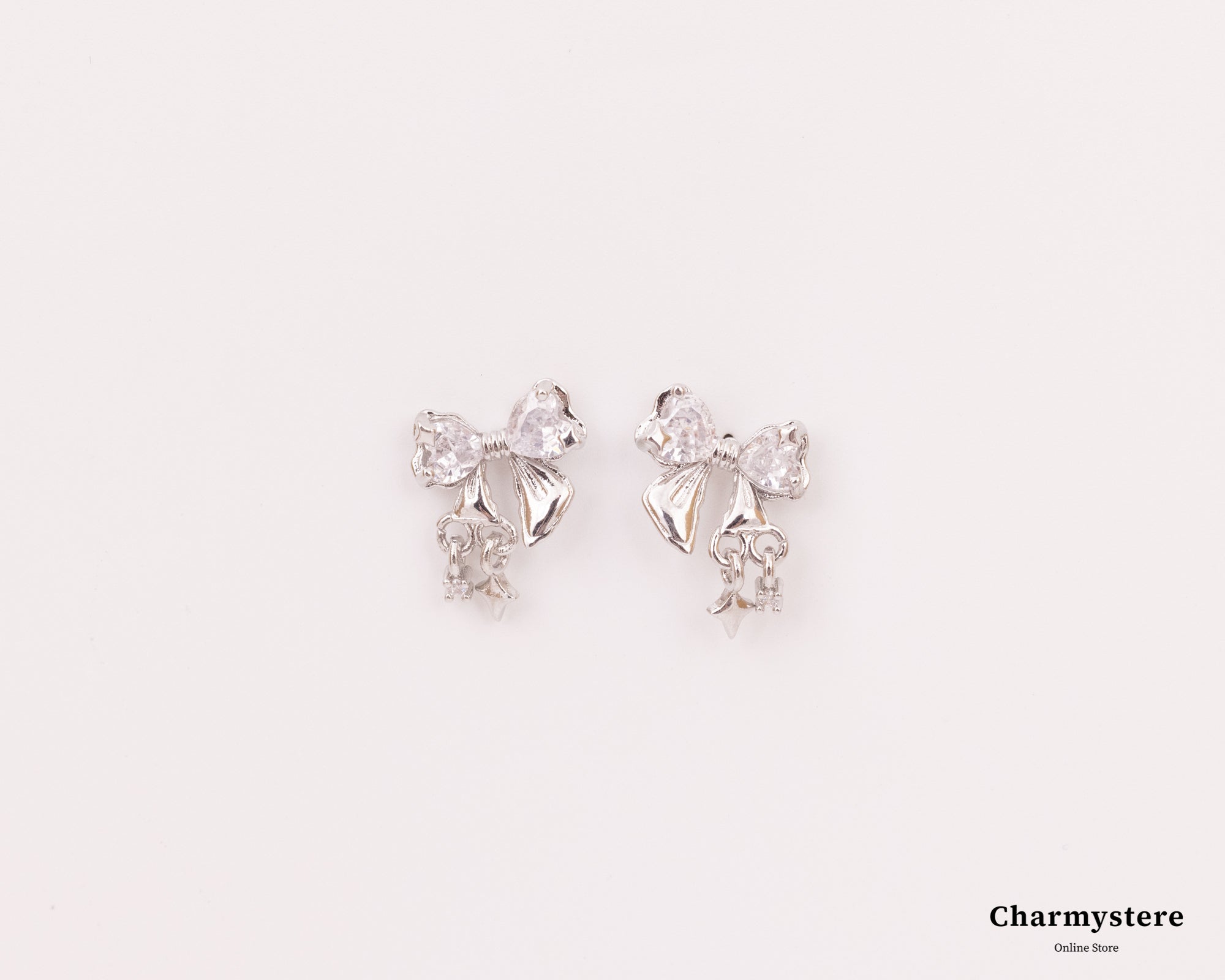 リボンガーリーピアス