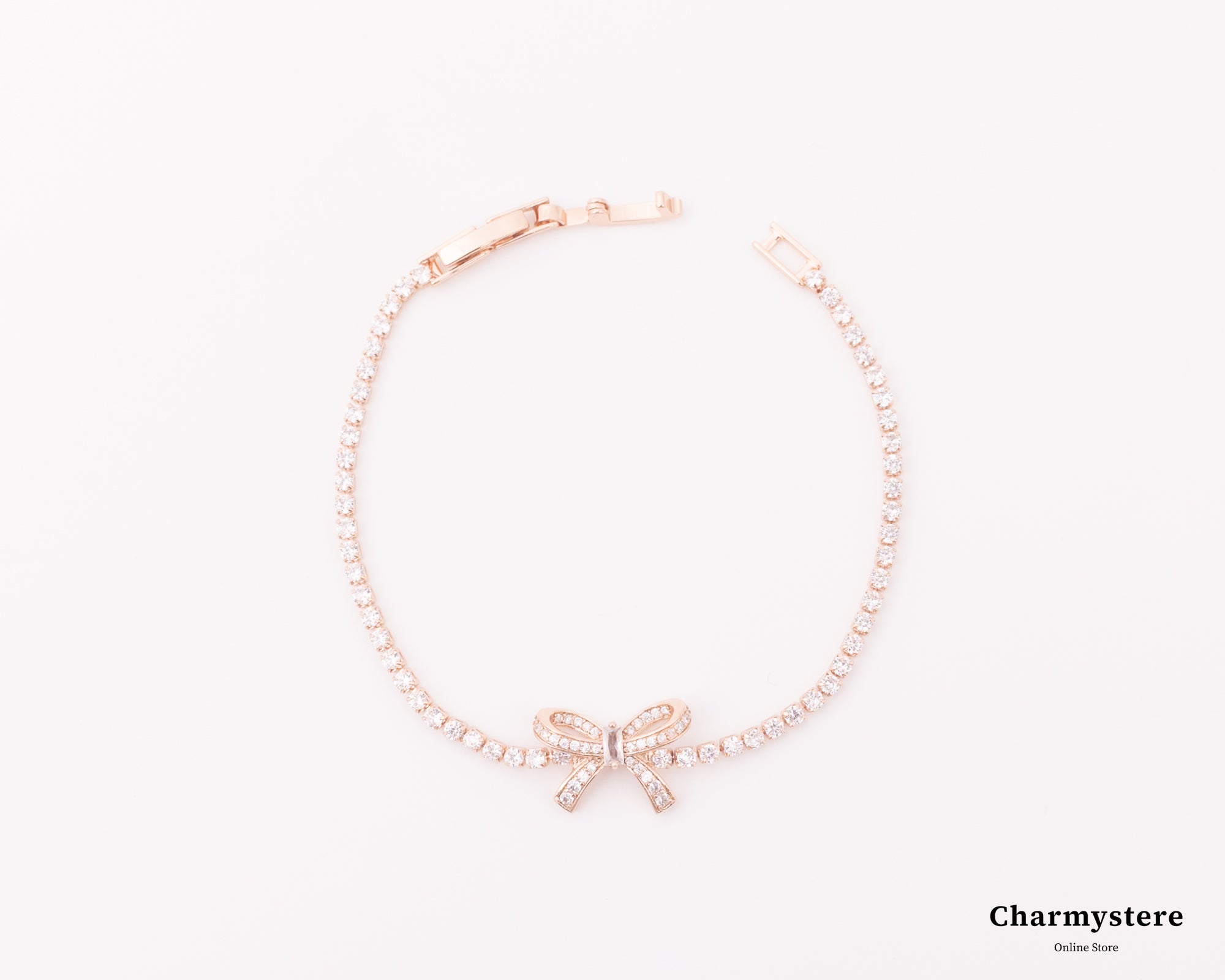 アクセントリボンテニスブレスレット