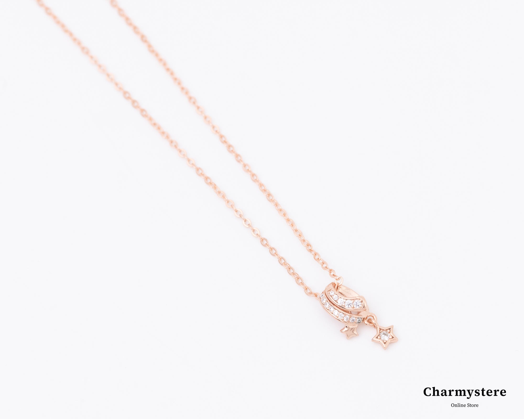 スターチャームパヴェリングネックレス