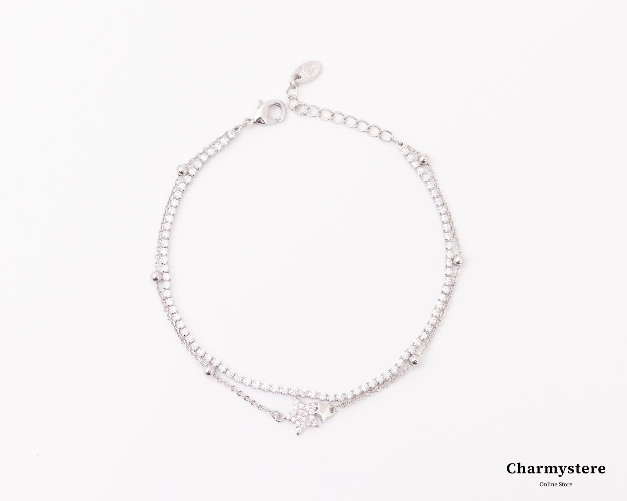 2ストランドスターグリッタードットブレスレット