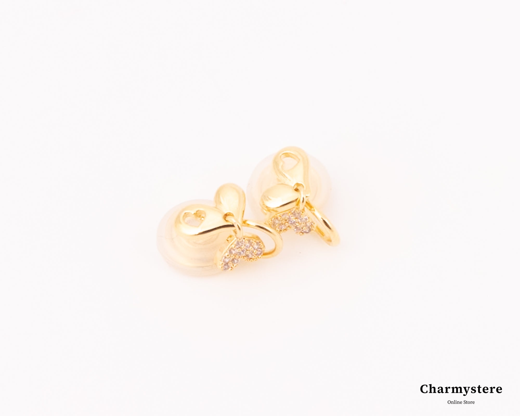 ダブルハートイヤリング