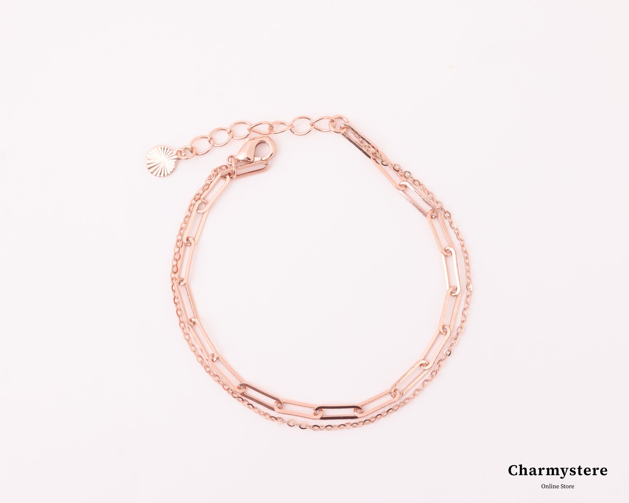 ダブルチェーンカジュアルブレスレット