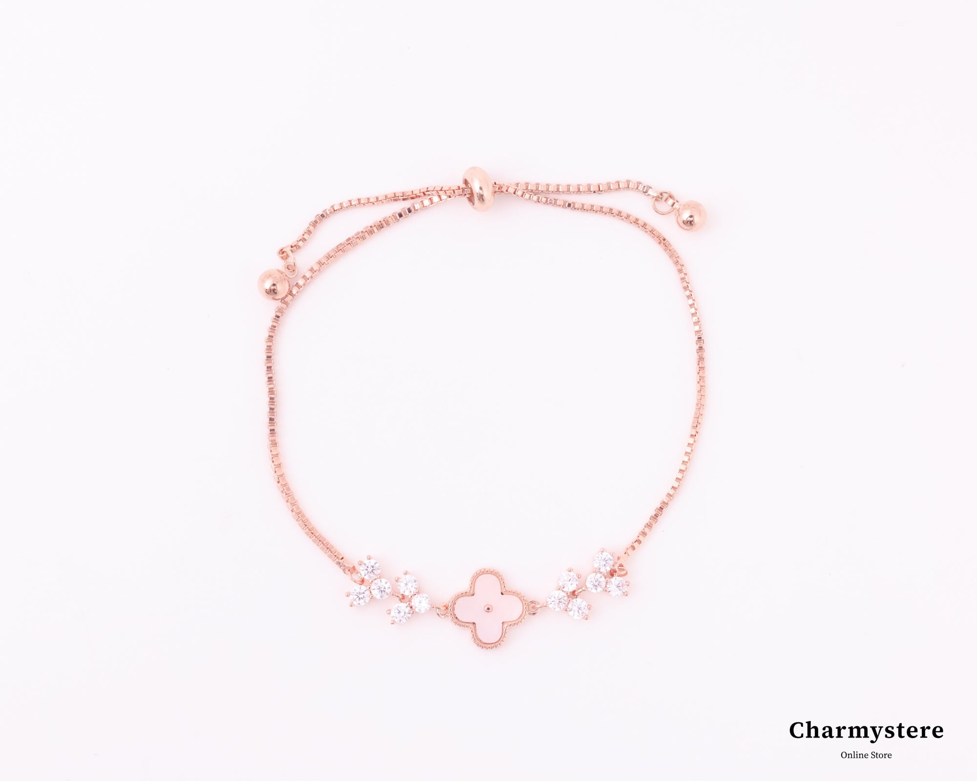 フラワーシェルスライドブレスレット