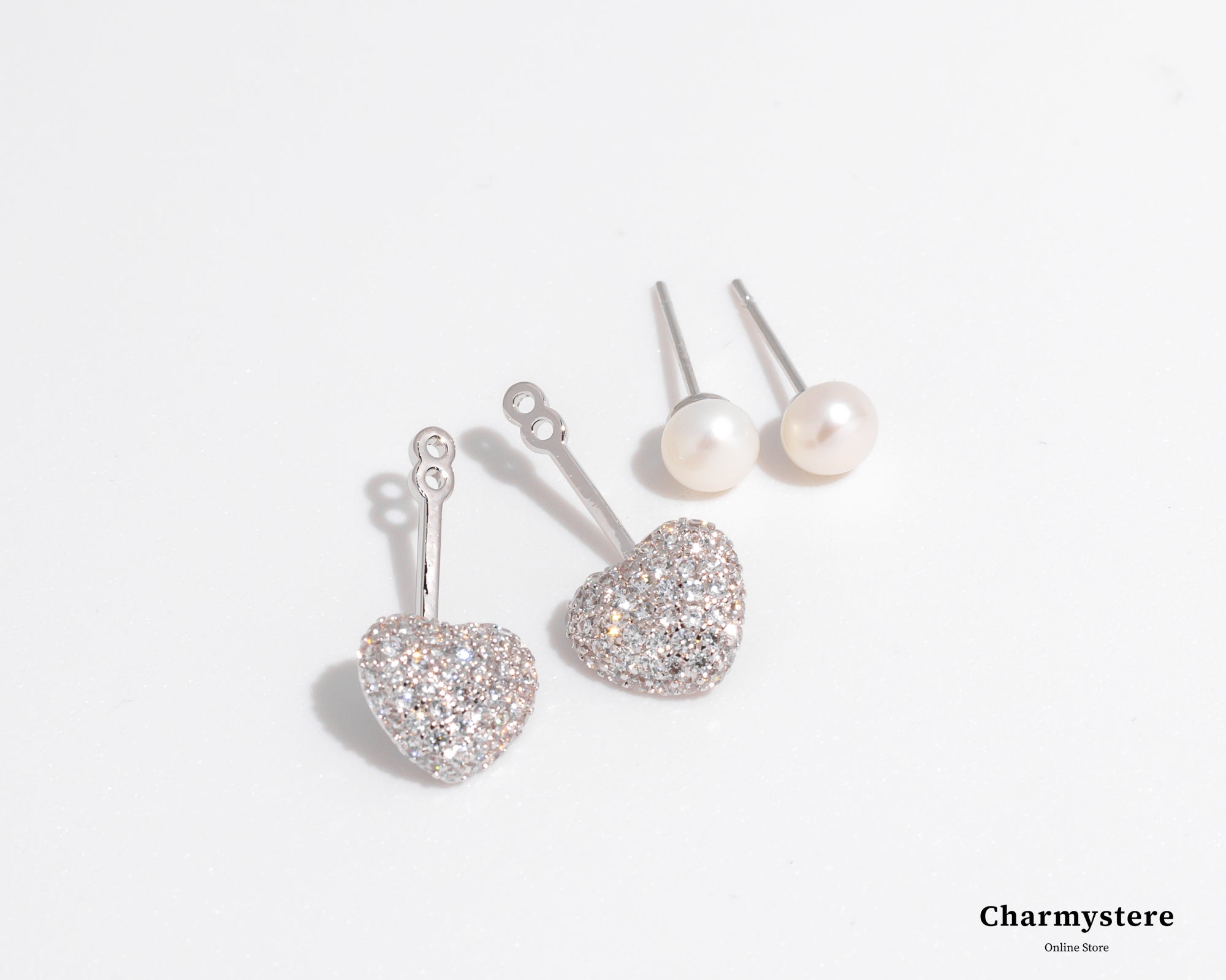 heart sand earrings
