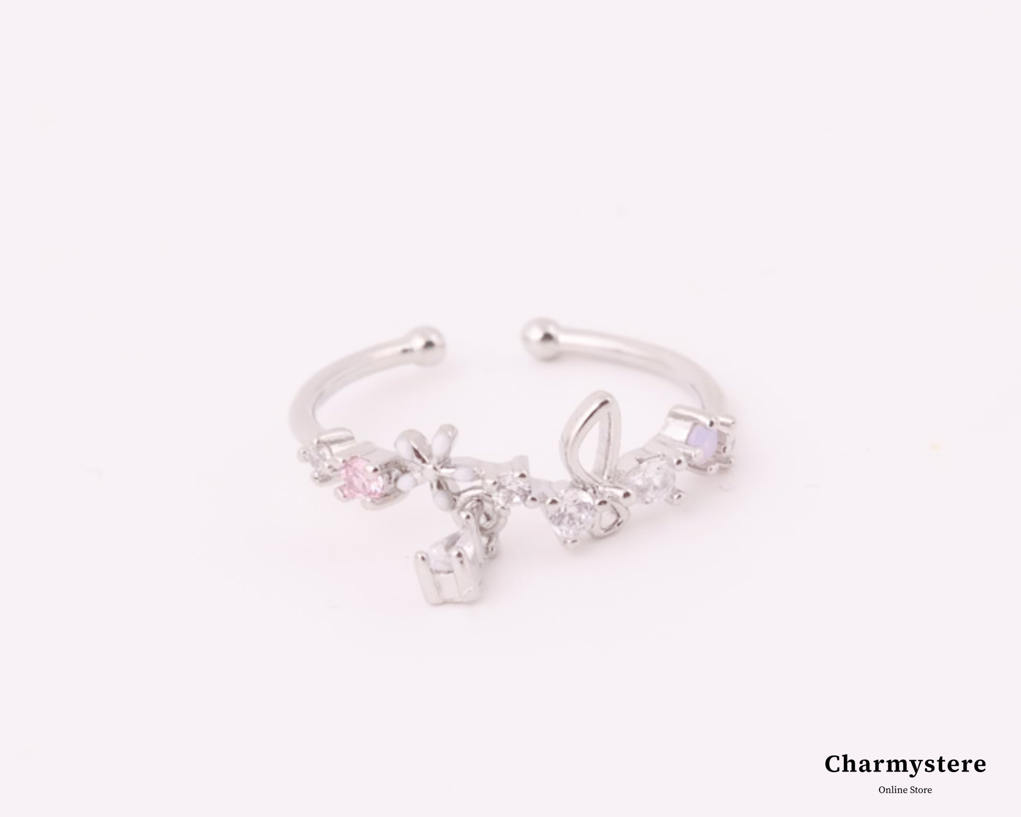 フラワーバタフライドロップリング