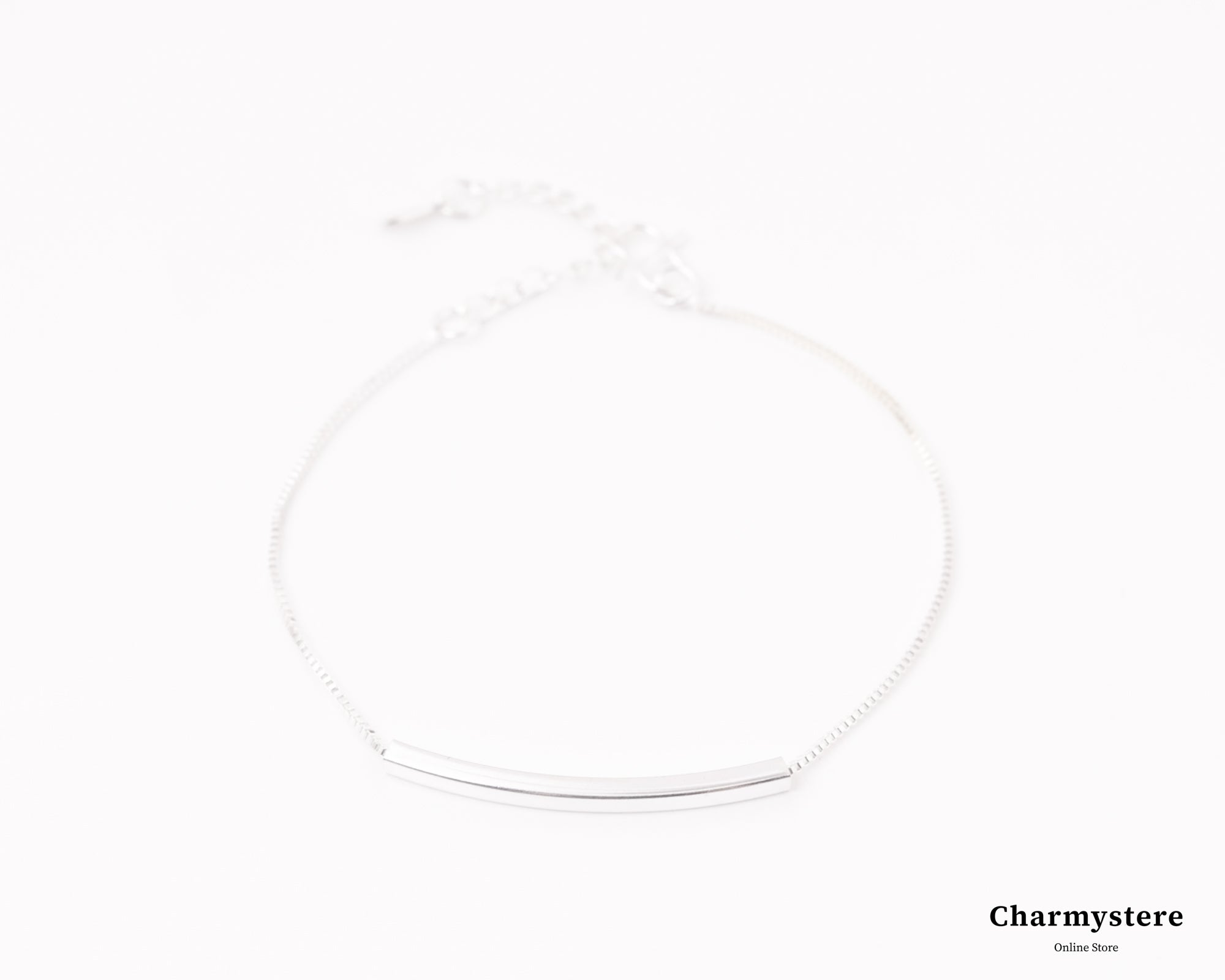 シンチェーンプレートラインブレスレット