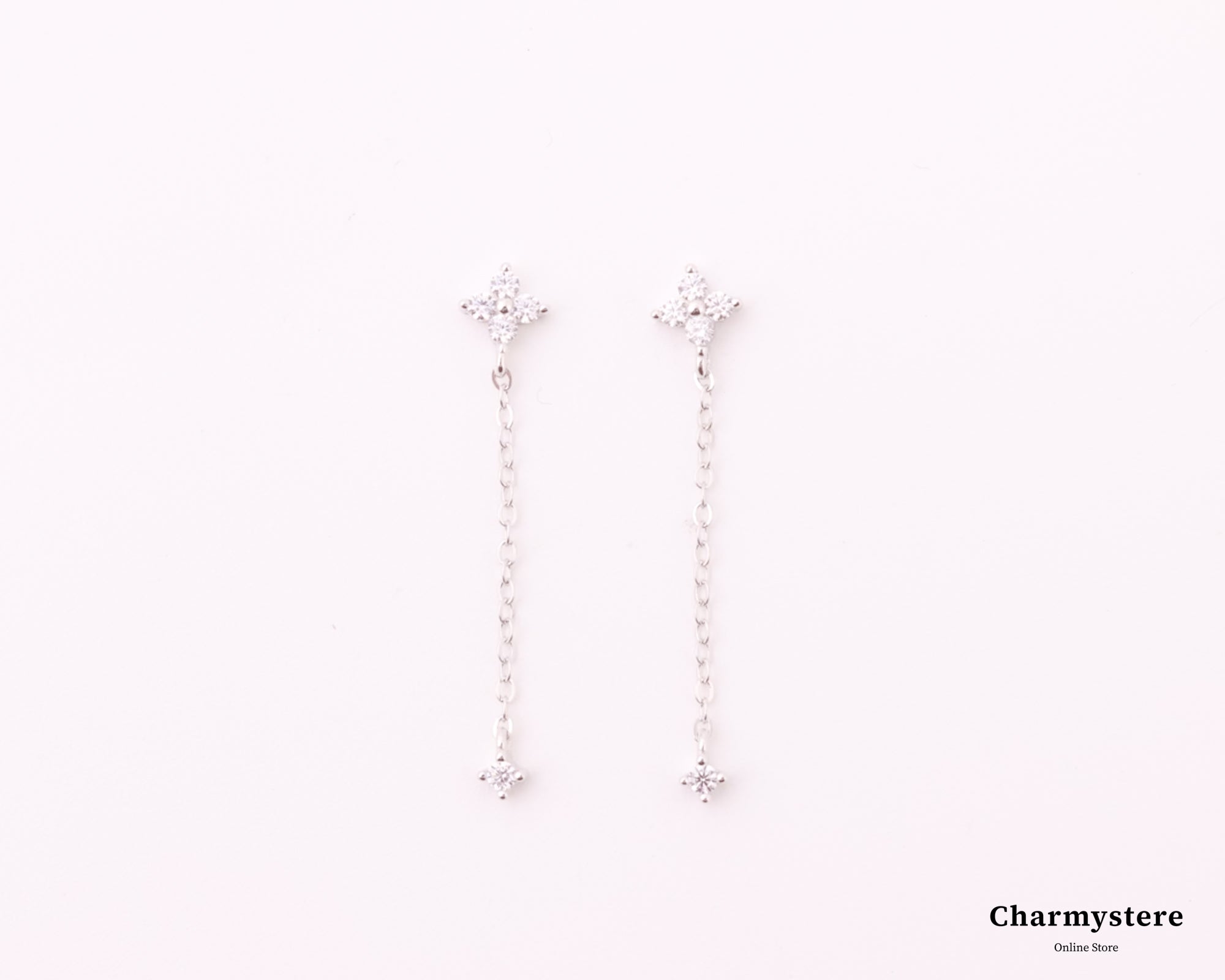 タイニーフラワーシンチェーンピアス