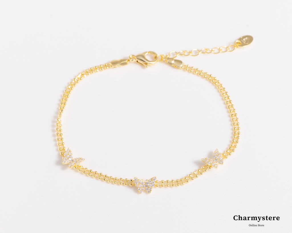 butterfly dot chain bracelet
