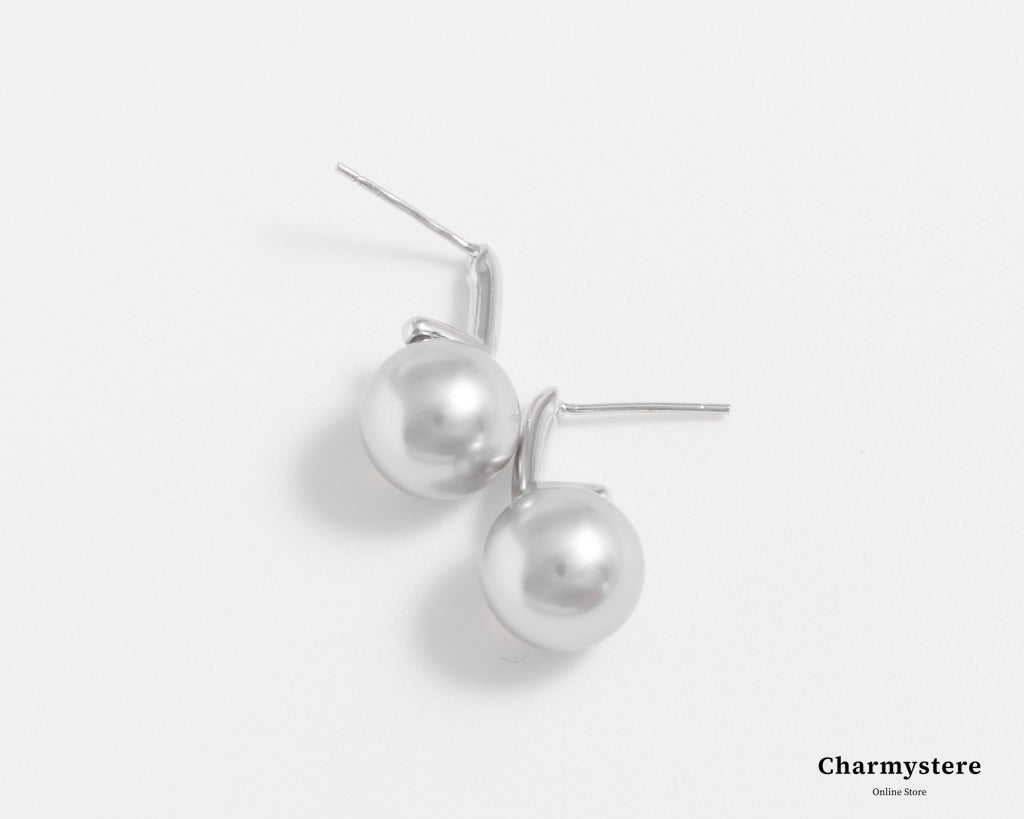 gray pearl earrings