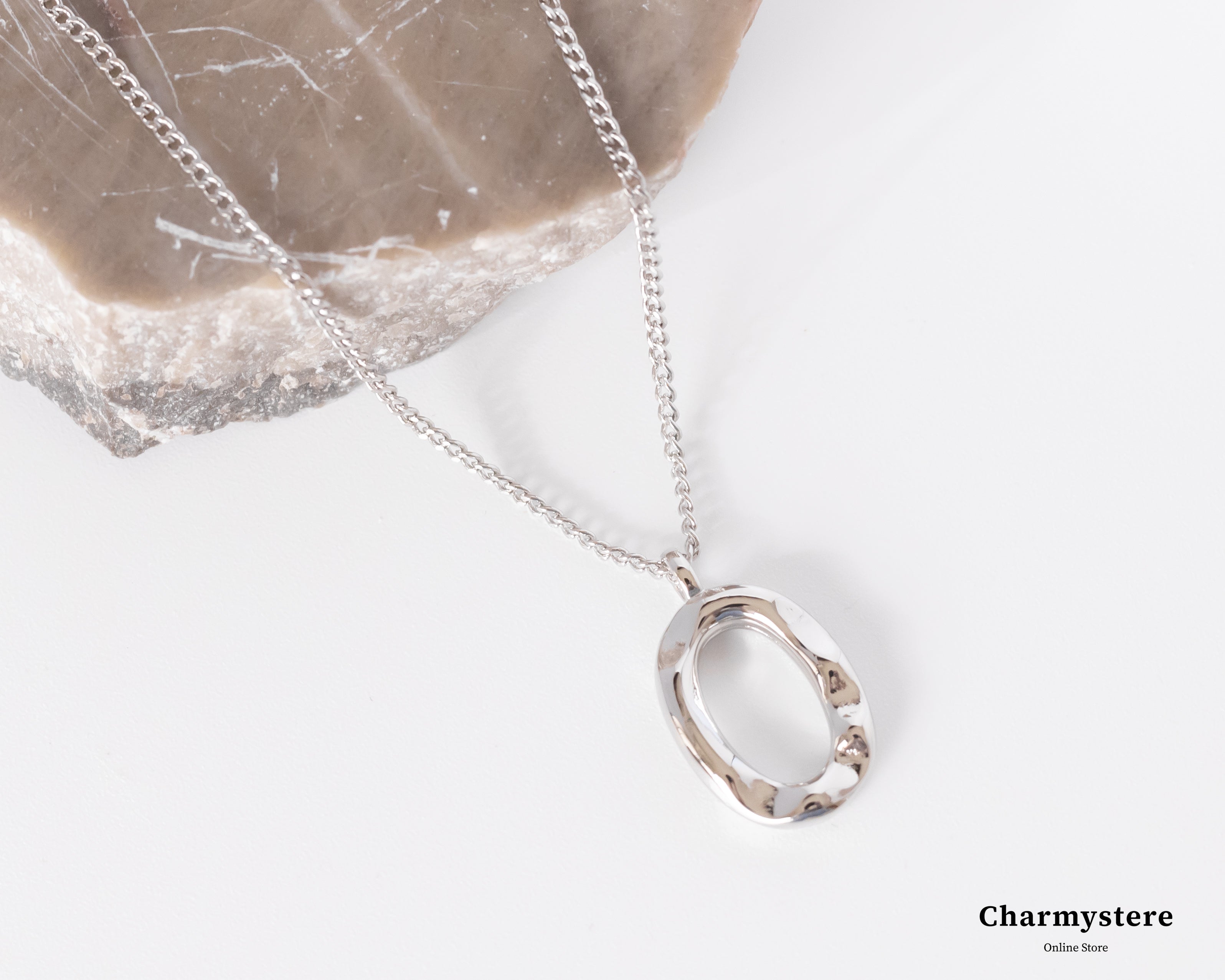 oval ring necklace