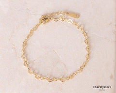 heart motif chain bracelet