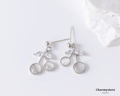 zircon cherry earrings