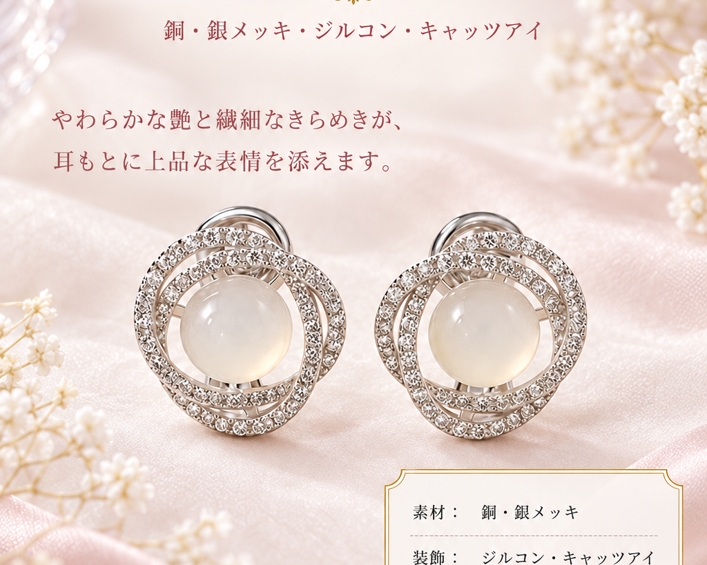 ルナヴェールキャッツアイイヤリング