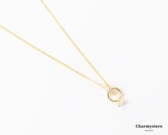 Modern ring pendant necklace