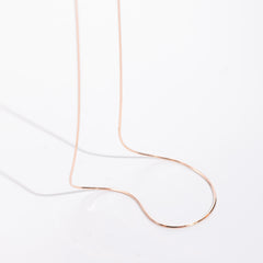 pink gold thin snake chain necklace 