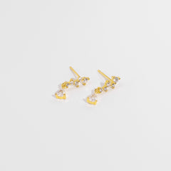Zircon Elegant Gold Earrings