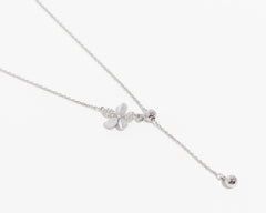 flower motif slide necklace