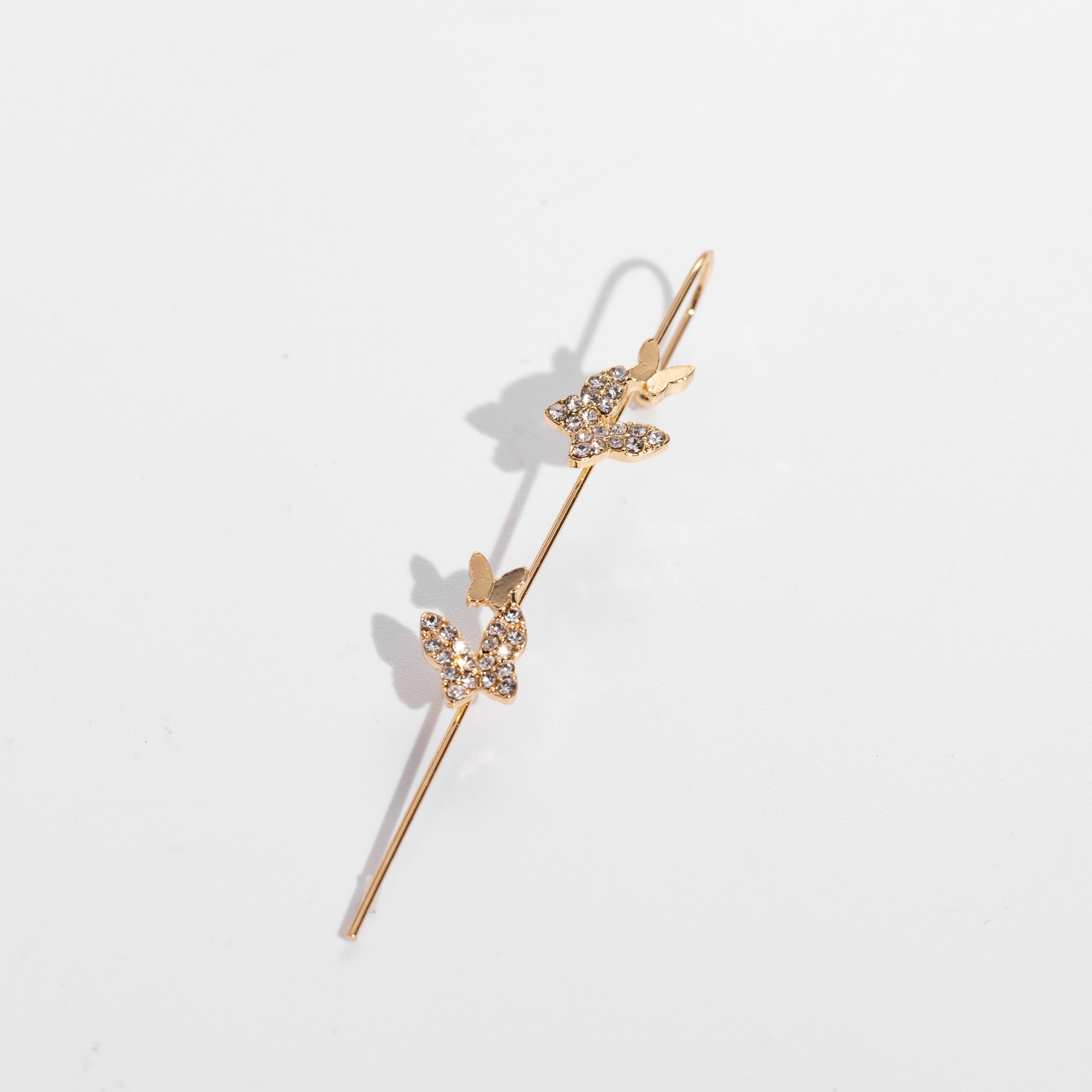 mini butterfly stick earrings