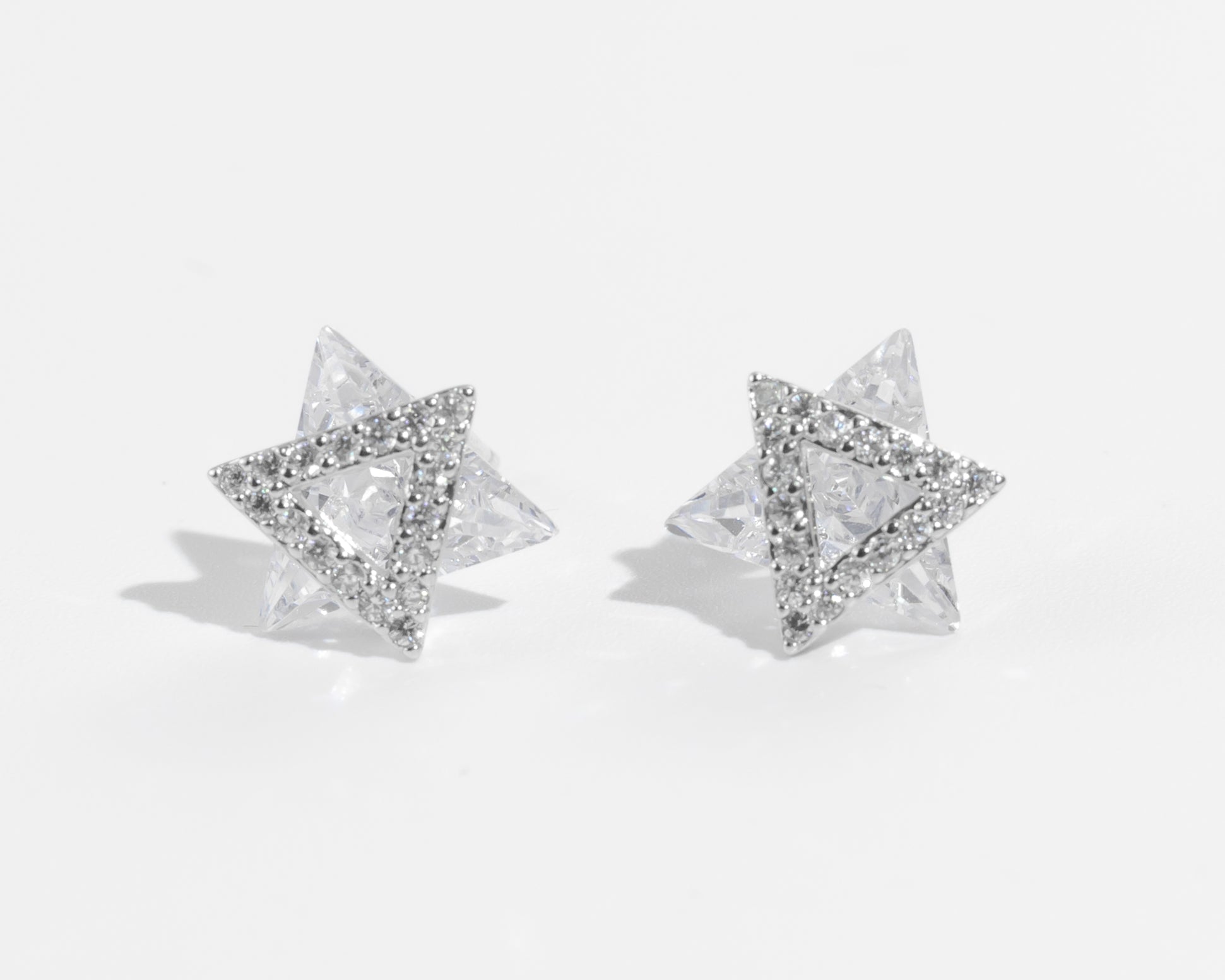 double triangle earrings