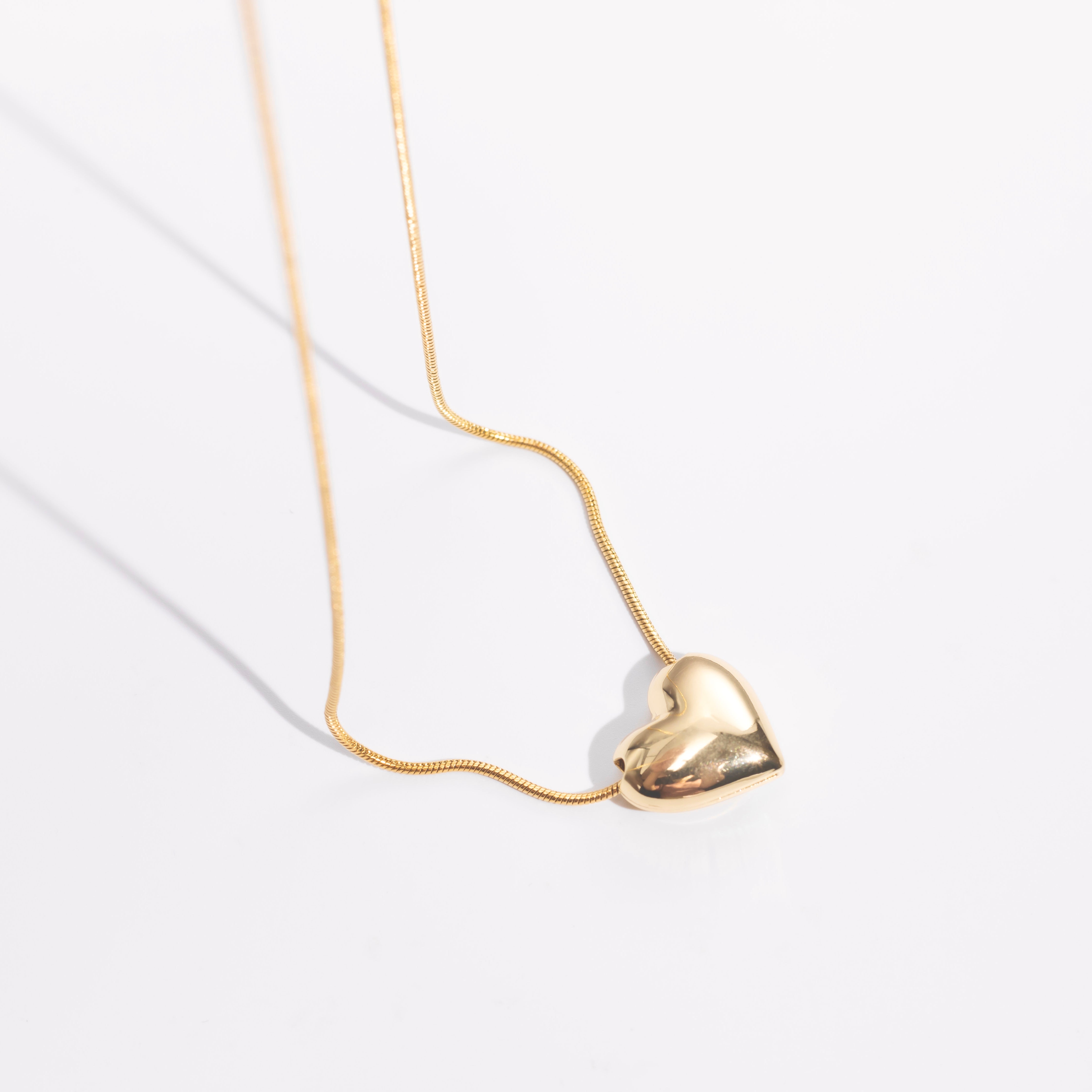 heart snake chain necklace